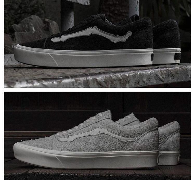 vans old skool comfycush blends bones white