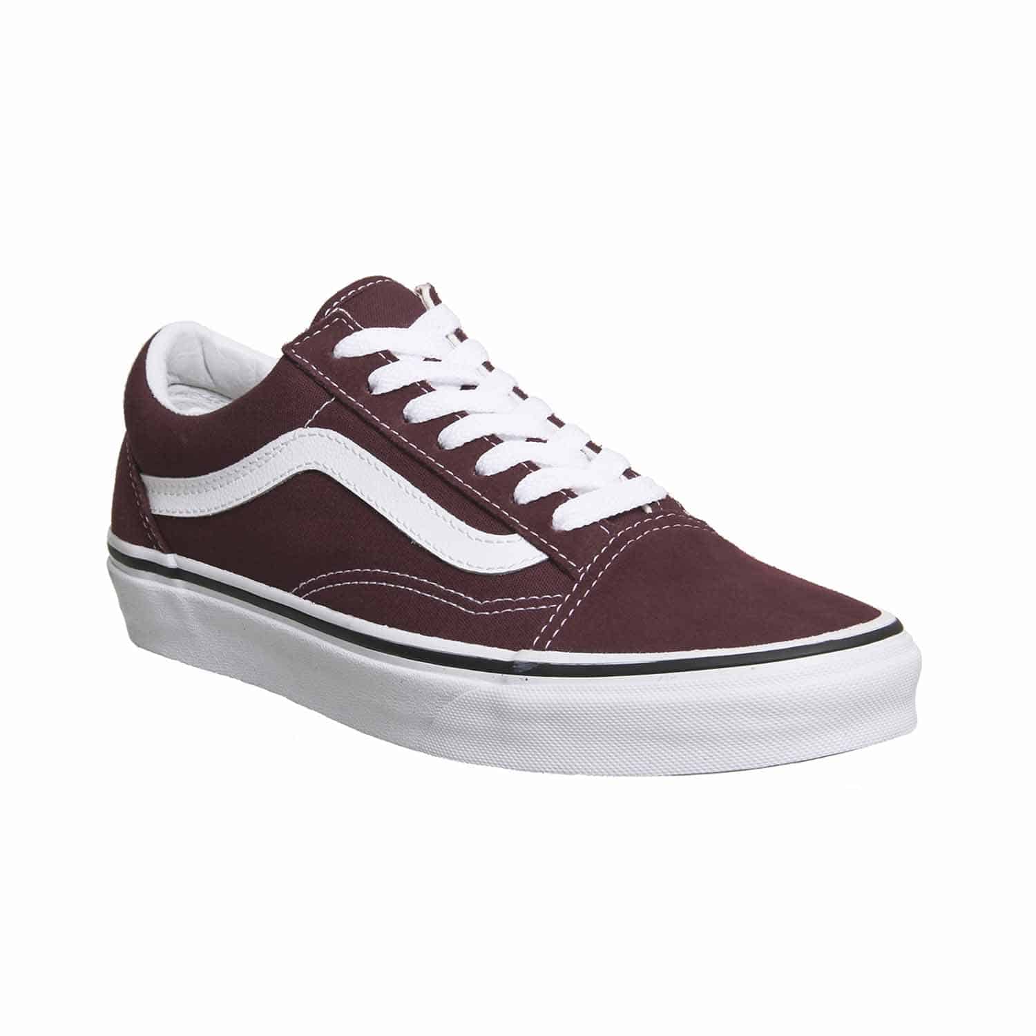 vans old skool burgundy white