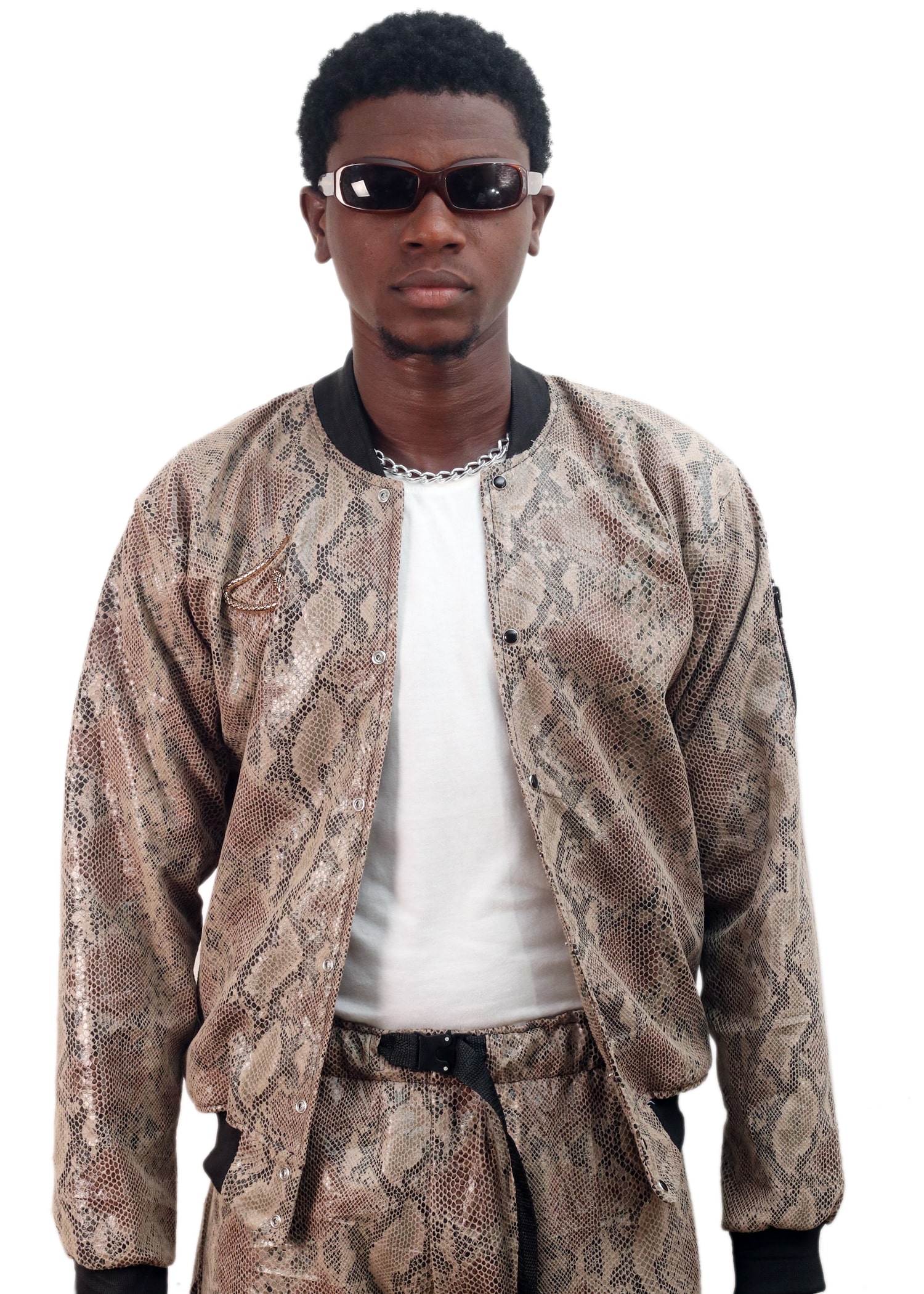 snake print jacket mens