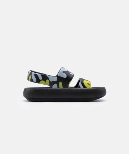 Paq Supply Mural Cozy Sandal in Black