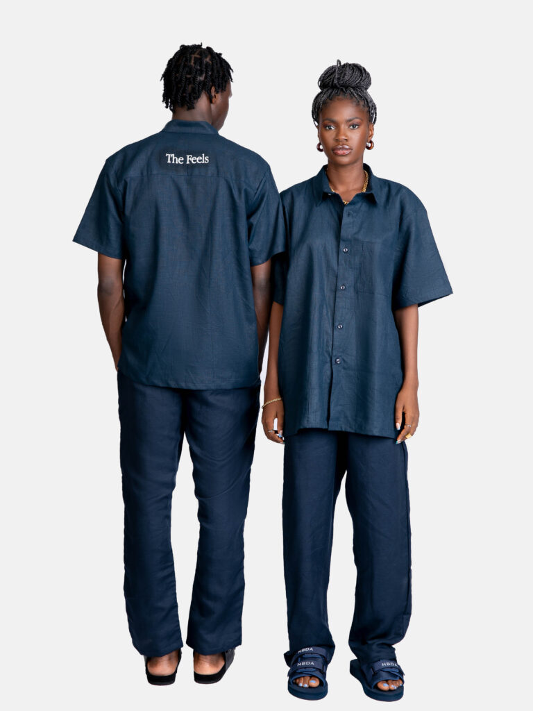 The Feels Loose Linen Pants in Navy