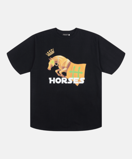King On Horses "Horses" T-Shirt in Black