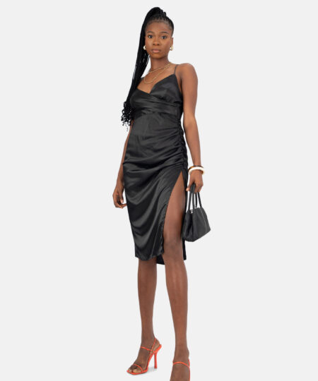 Garmspot.com, Silk midi dress in Black
