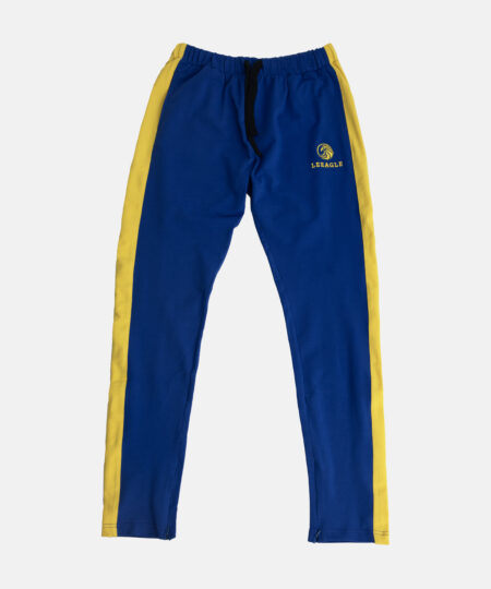 Leeagle Classic Skinny Sweatpants in Blue & Yellow