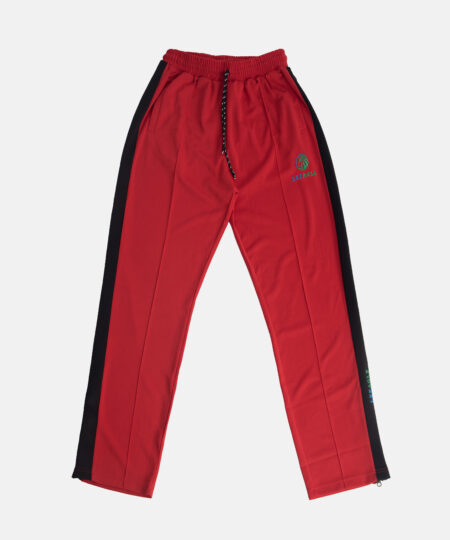 Leeagle Classic Skinny Sweatpants in Black & Red