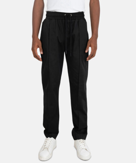 Garmspot.com, Straight Pin Tucked Pants in Black