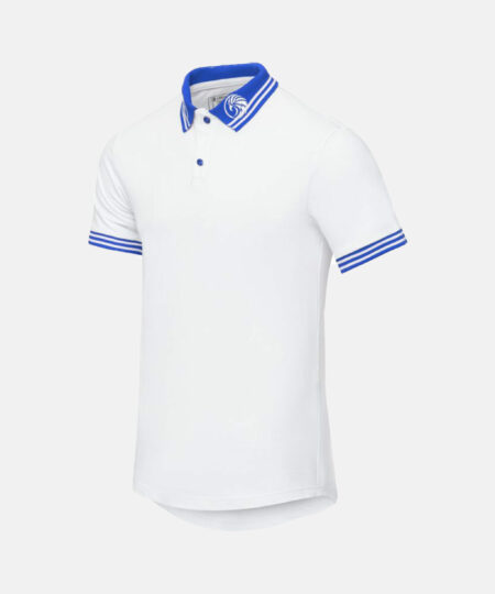 Garmsport.com, Leeagle Premium Polo T-Shirt in White & Blue