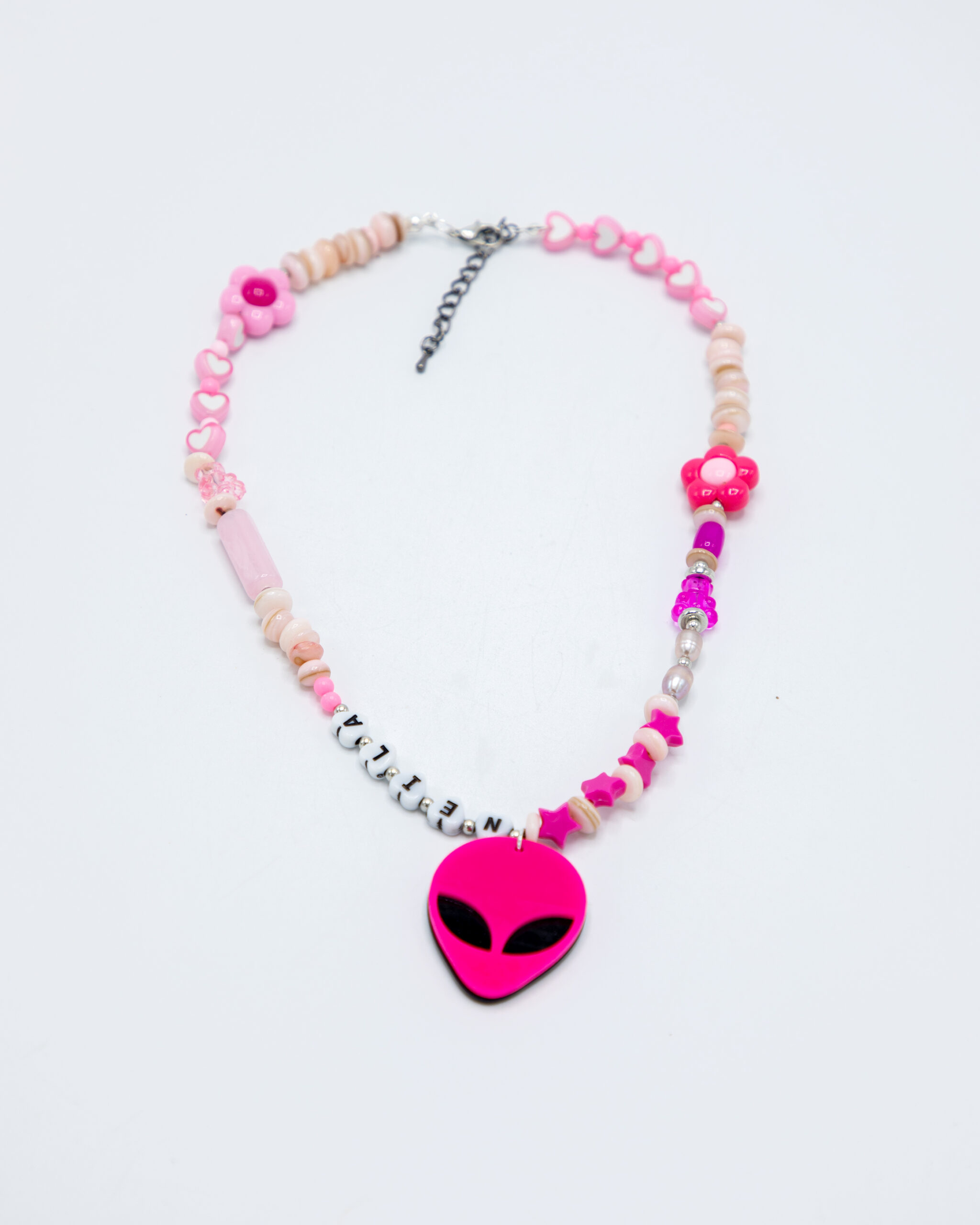 Pink Alien Necklace