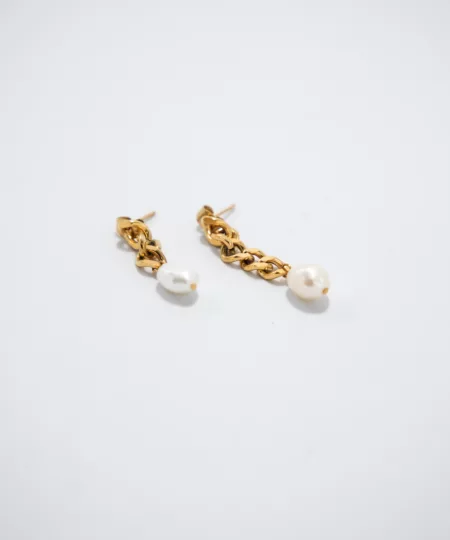 Pearl Drop Asymmetric Earrings