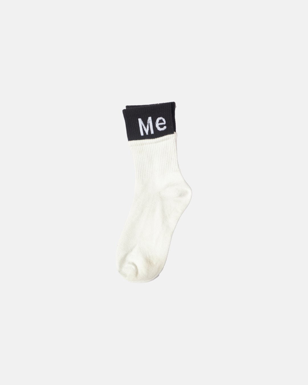 Me vs Me Sock in White and Black