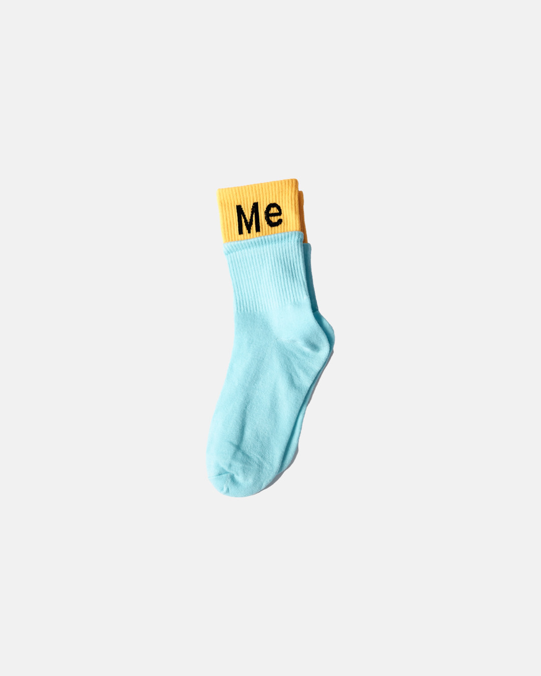 Me vs Me Sock in Skye Blue and Yellow