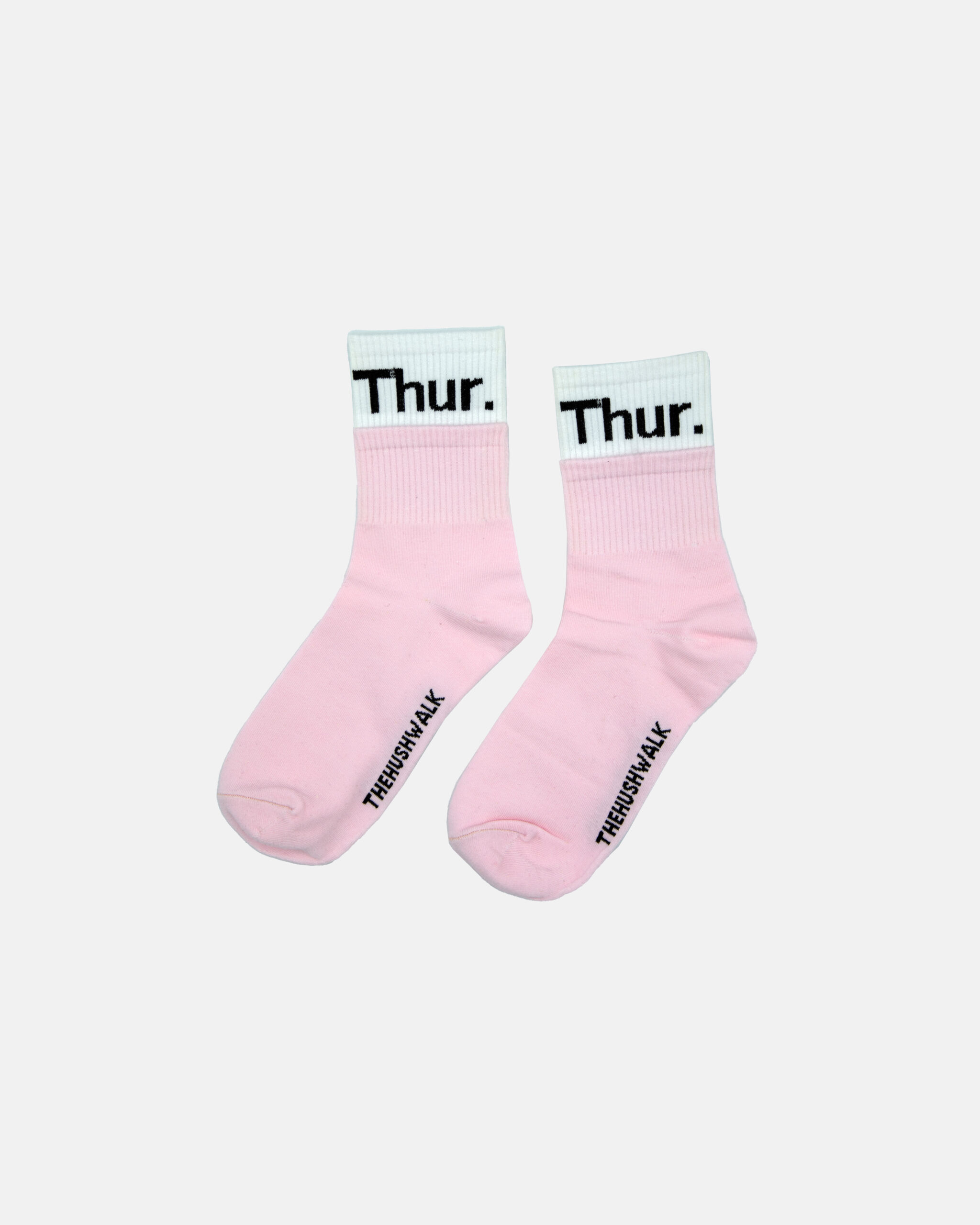 Thursday Sock in Light Pink and White