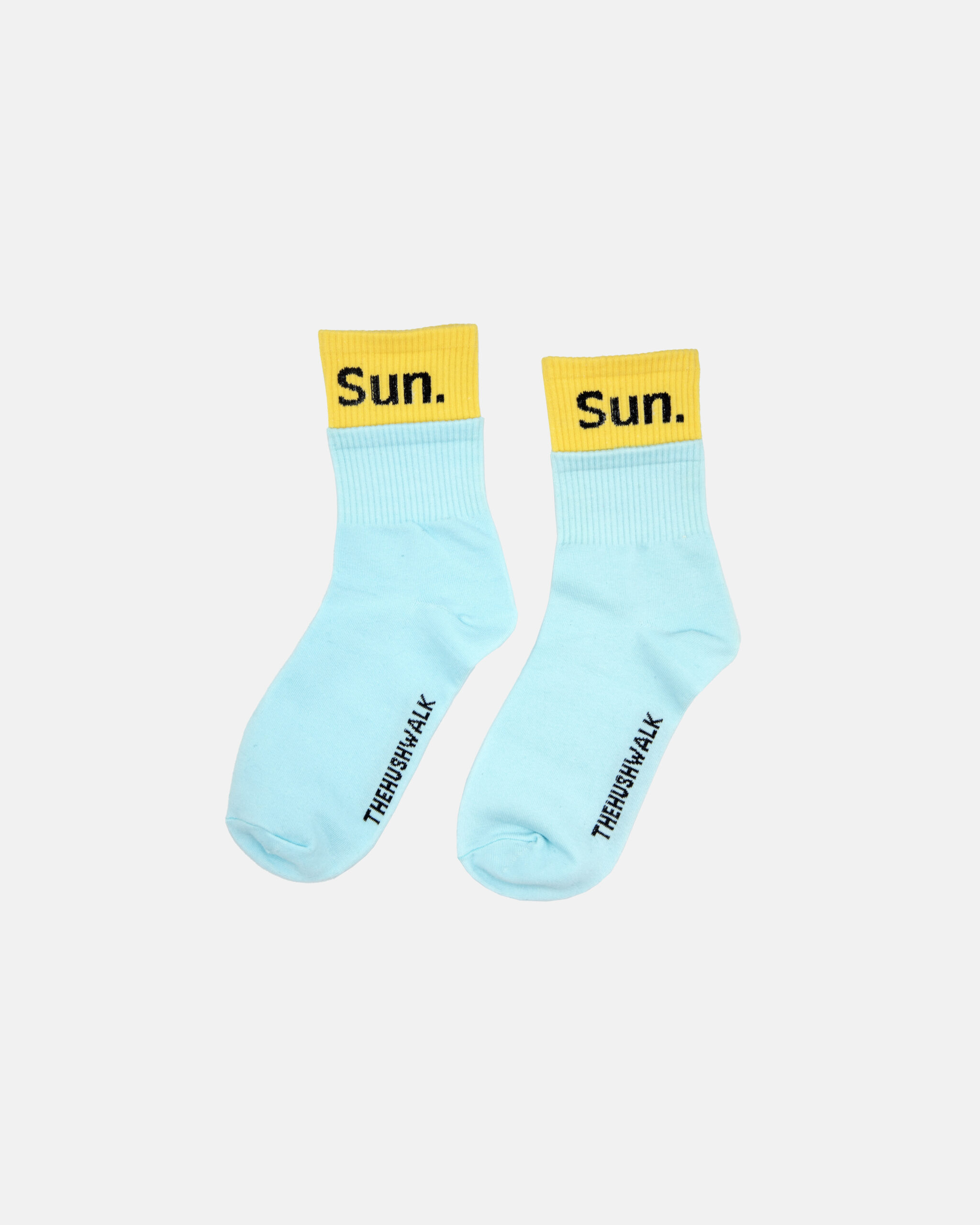 Sunday Sock in Skye Blue and Yellow