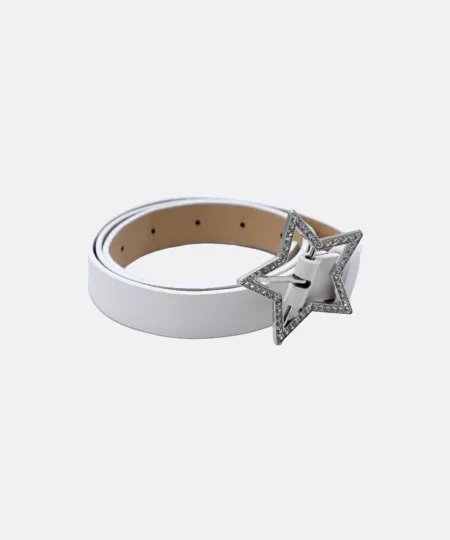 Y2K Star Belt in White
