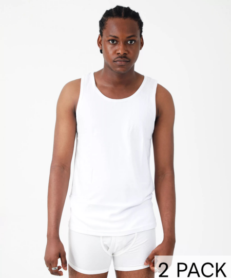 2 Pack Extra Comfort Vest in white