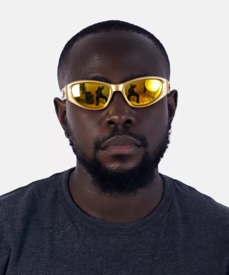 Top Strika Sunglasses in Transparent Gold