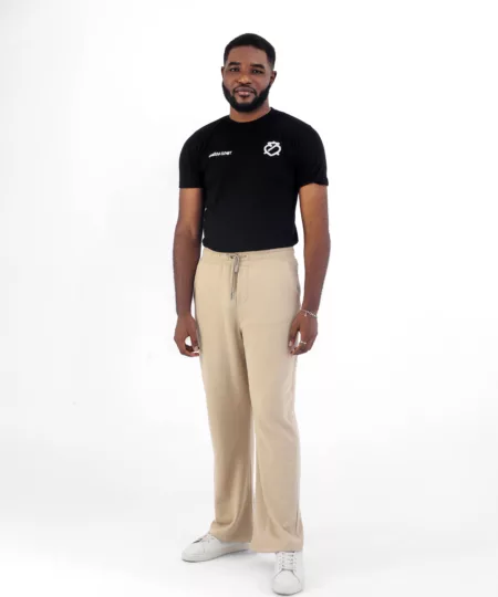Flare Sweat Pants in Beige