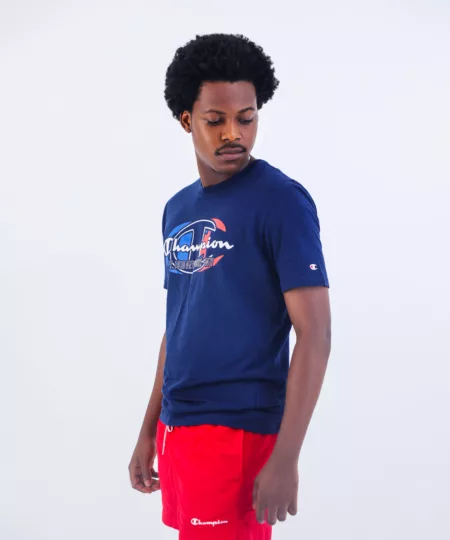 Crew Neck T-shirt in Navy Blue