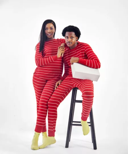 GS Stripe Christmas Pyjamas in Red