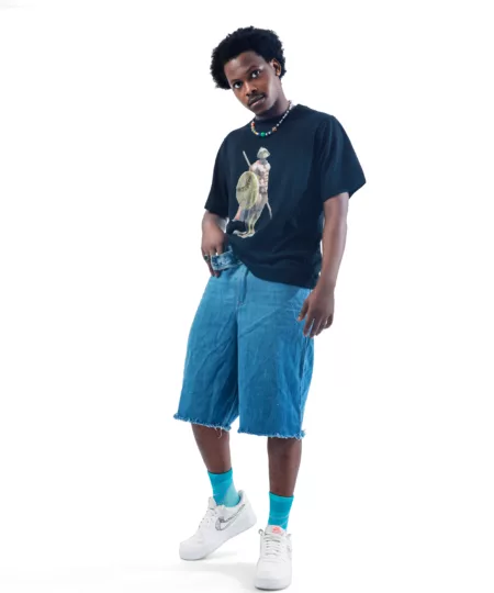 Logo Denim Shorts
