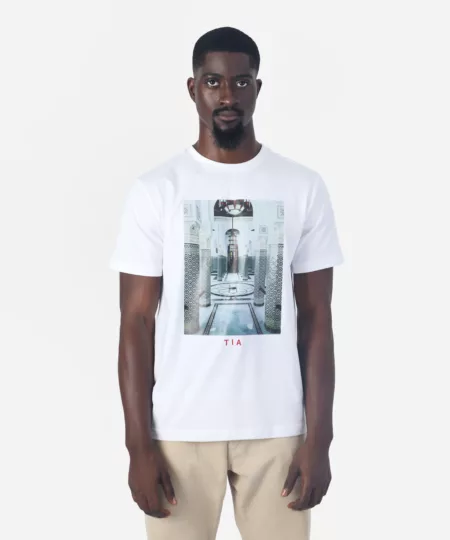 Printed T-shirt in White