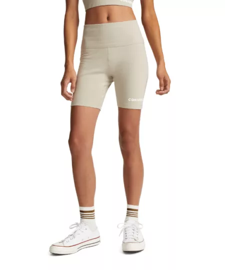 Wordmark Bike Short in Beige