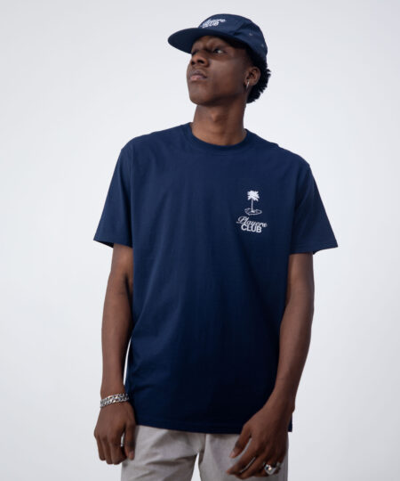 Players Club Scripted  Tee in Navy Blue