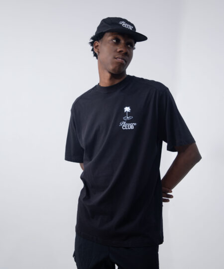 Players Club Scripted Tee  in Black