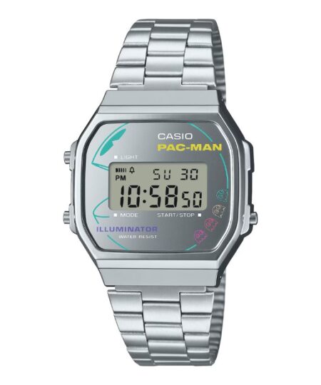 Casio A168WEPC-7ADR Vintage x PAC-MAN Illuminator Digital Small Watch