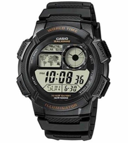 Casio AE1000W-1AV Men’s Resin Sport Watch with Black Band