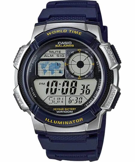 Casio AE1000W-2AV Men’s Sport Dark Blue Resin Band Medium Watch
