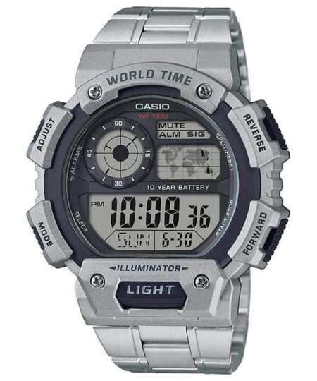 Casio AE1400WHD-1AV Men’s Quartz Illuminator World Time Stainless Watch
