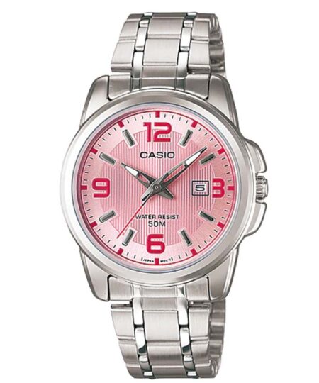 Casio LTP-1314D-5AVDF Women’s Enticer Pink Dial Bracelet Watch
