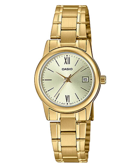 Casio LTP-V002G-9B3UDF Women’s Gold Bracelet Small Watch