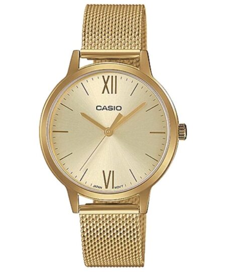 CASIO LTP-E157MG-9ADF Women’s Analog Gold Dial Gold Mesh Watch