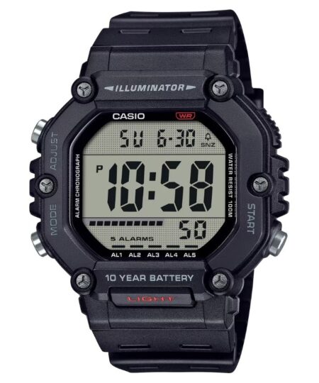 Casio AE-1600H-1AVDF Men’s Digital Disp Black Resin Watch