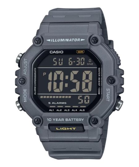 Casio AE-1600H-8BVDF Men’s Digital Smoke Grey Resin Watch