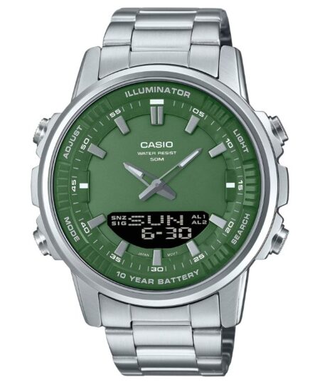 Casio AMW-880D-3AVDF Men’s Metal-Clad Sporty Bracelet Watch