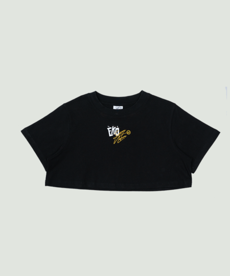 Eko Logo Crop Tee - Black