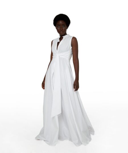 BELTED DRESS – WHITE