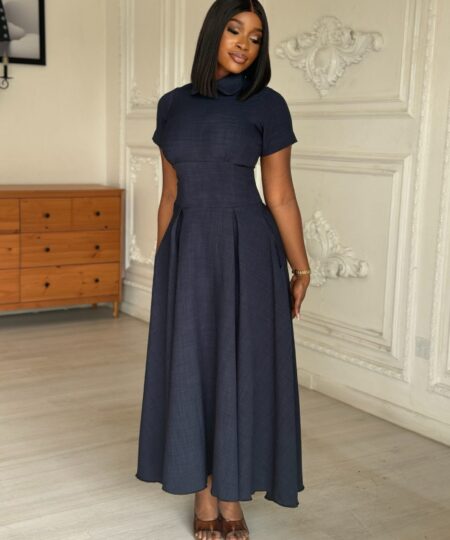 ALARA DRESS – NAVY BLUE