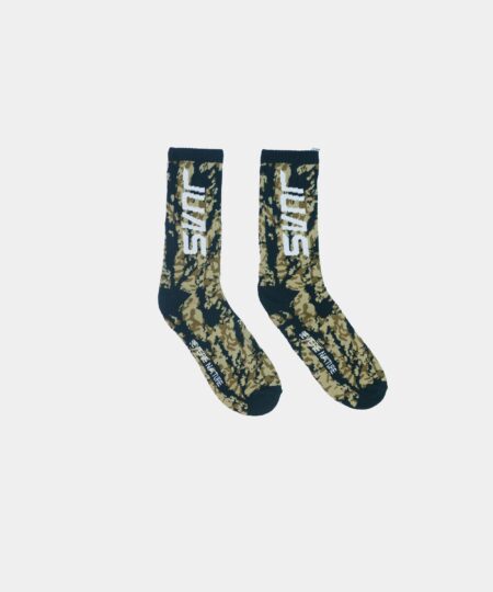 Green Survival Camo Patterned Socks