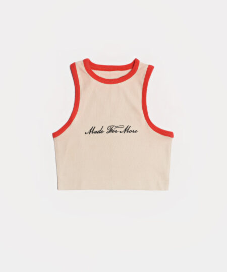 CREAM HENNESSY CROPPED TANK TOP