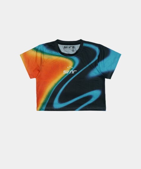 Orange Gradient Crop Top Jersey