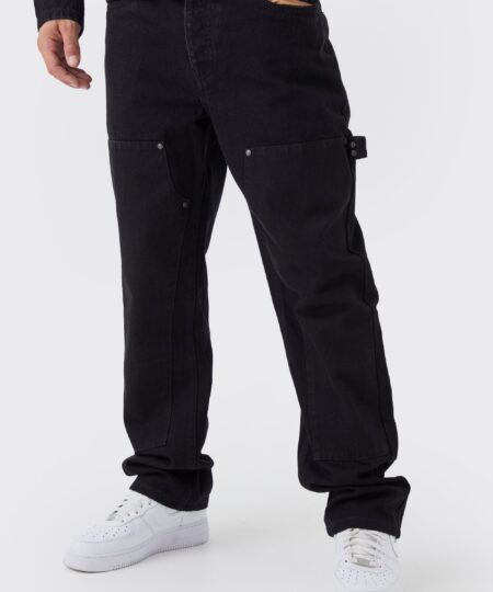Straight Leg Carpenter Black Jeans