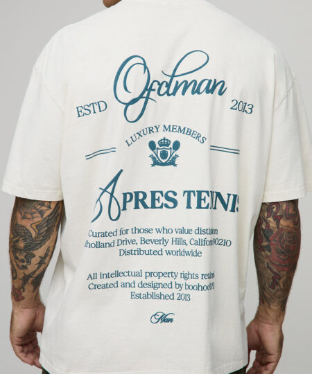 Oversized Ofclman Apres Tennis Puff Print T-Shirt