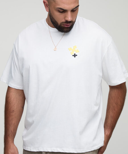 Plus Oversized Cross Embroidery T-Shirt