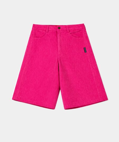 Pink Corduroy Jort